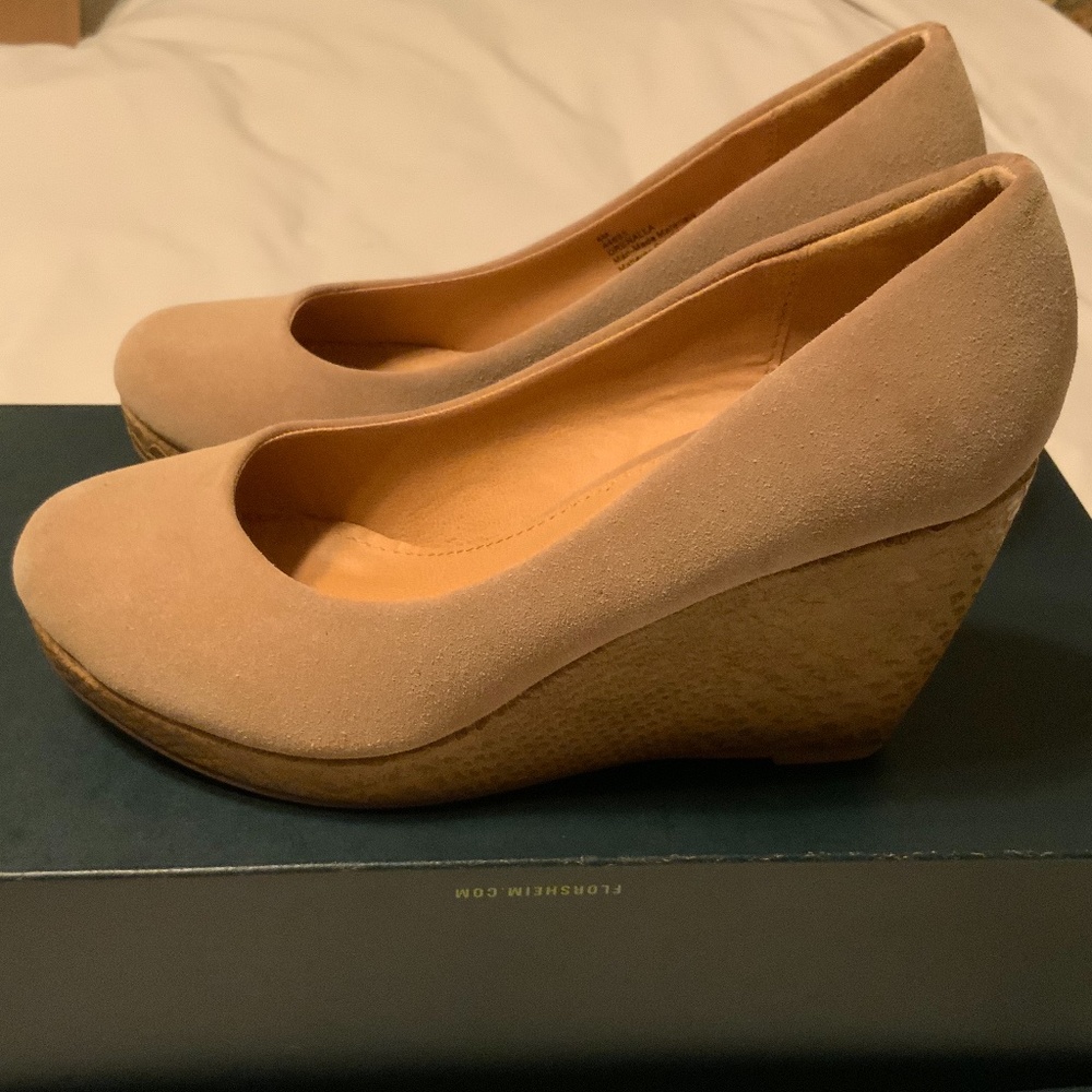 Jessica ‘Drenalla’ Suede and Snakeskin Wedge Heels (8) EUC